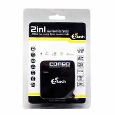 Leitor de cartões All in One + Hub Z8tech GT02 HUB USB 